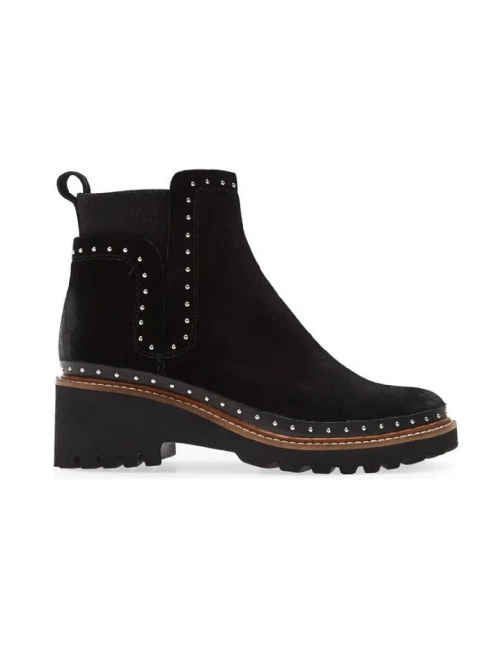 Dolce Vita Huey Black Suede Studded Booties Size 10 NWOT